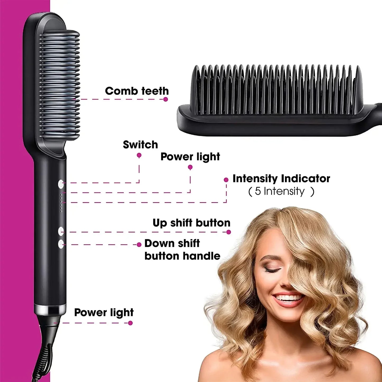 Brosse lissante pour cheveux